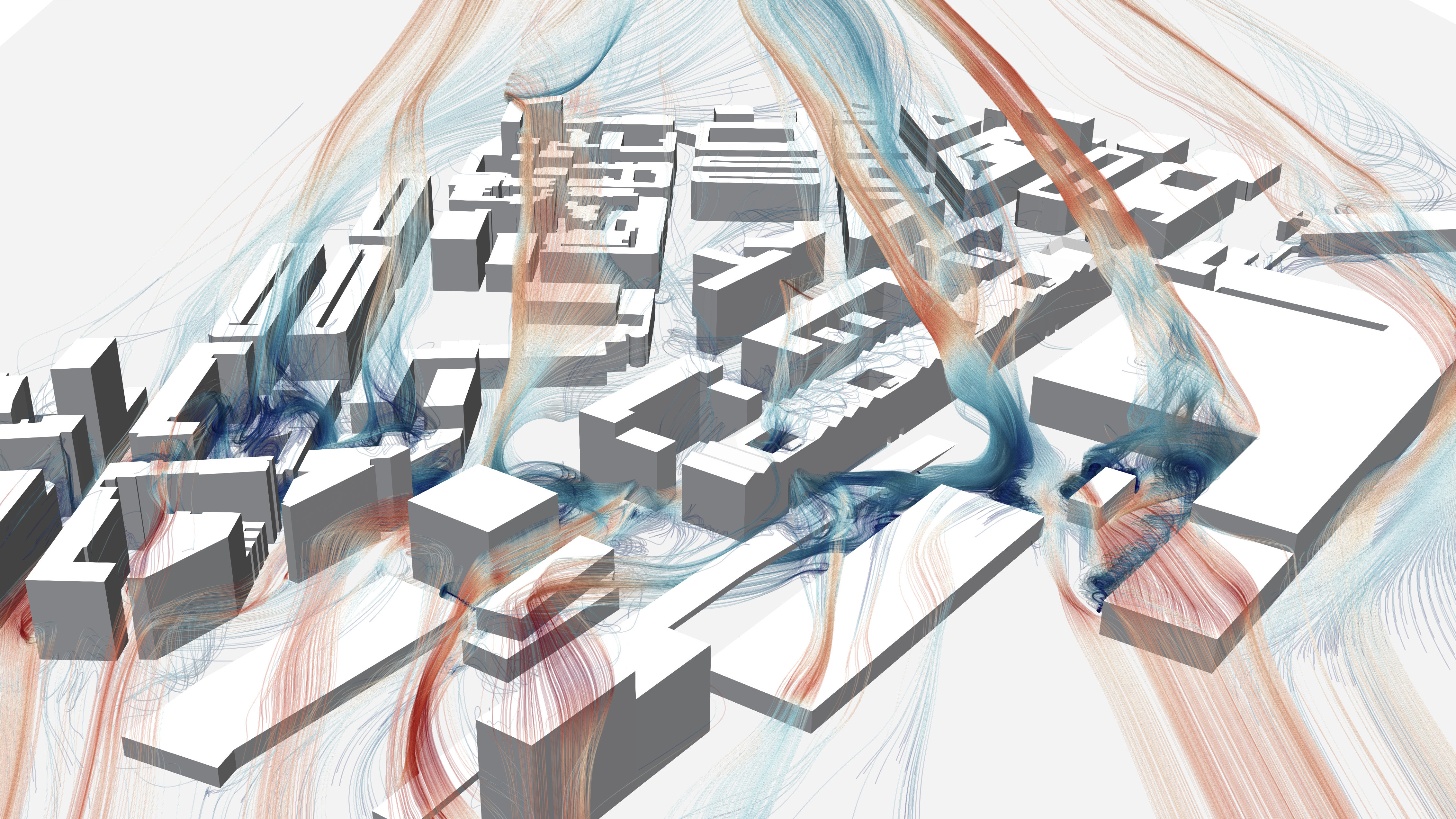 Marseille – The Docks – Wind streamlines around buildings